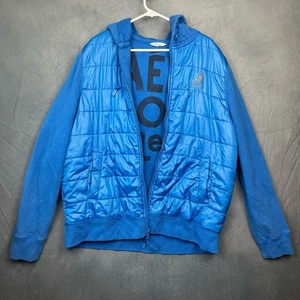 Chaqueta acolchada Aeropostale vintage grande y alta azul XXL cremallera completa sudadera combo - Imagen 1 de 13