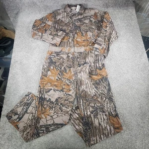 Vintage Walls Camo Coveralls Mens Large RealTree Hunting Outdoors Workwear - Picture 1 of 18