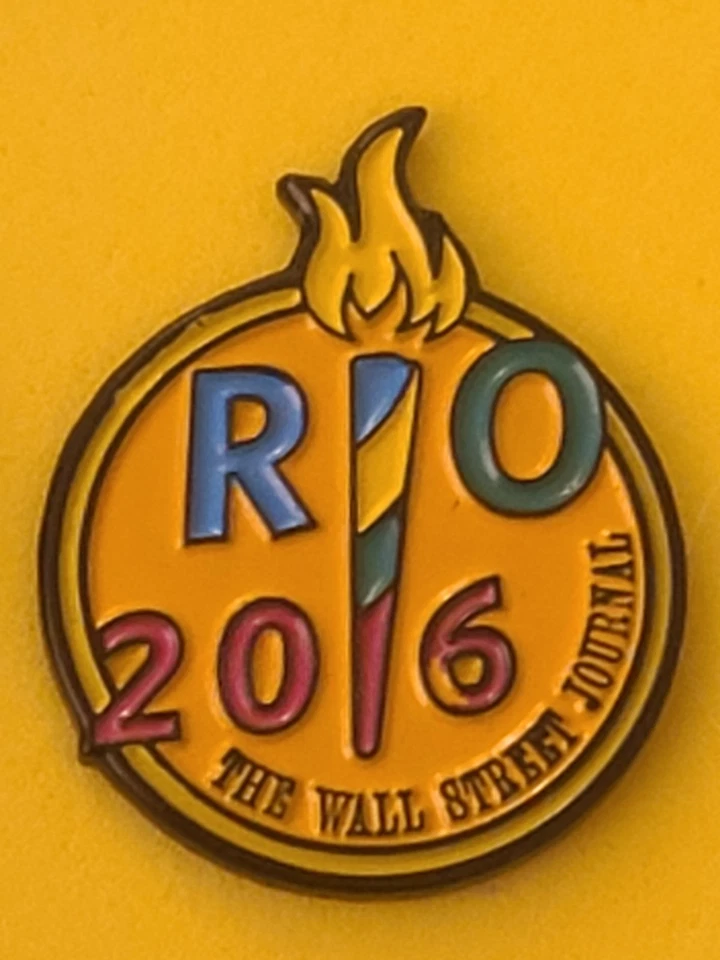 Broche de mídia olímpica Rio BRASIL 2016 The Wall Street Journal - Imagem 1 de 1
