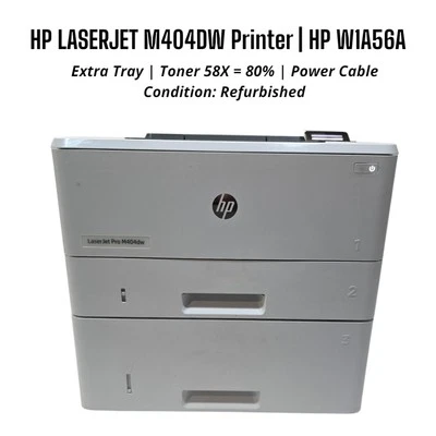 HP LaserJet M404dw Printer W1A56A | Tray 3 |80% Toner | Wireless | Duplex | Fast - Image 1 of 4