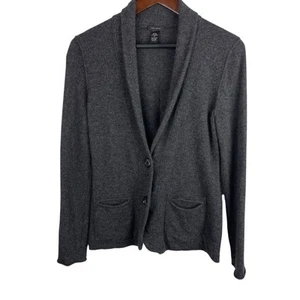 Only Mine Size Large Petite Charcoal Gray Wool Cashmere Cardigan Sweater Blazer - Picture 1 of 7