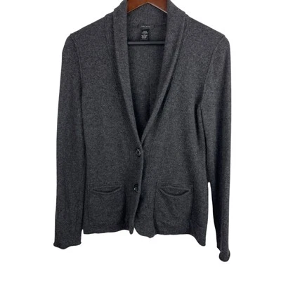 Cárdigan Suéter Blazer Only Mine Talla Grande Pequeño Gris Carbón Lana Cachemira Foto 1 de 4