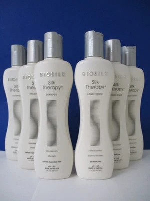 Biosilk Silk Therapy Shampoo and Conditioner 7 oz - SET of 6 bottles - Image 1 of 2