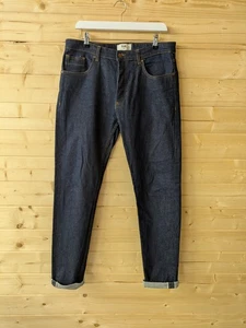 Folk Deep Blue Selvedge Denim Tapered Raw Jeans W36 L32 New Condition - Picture 1 of 10