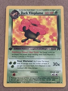 Dark Vileplume 30/82 Team Rocket Regular Rare 1st Edition 2000 NM - Picture 1 of 2