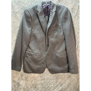 Blazer de punto gris Ike Behar para hombre abrigo deportivo chaqueta de dos botones talla 40 R - Imagen 1 de 8