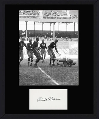 Ernie Nevers Signed Autographed Index Card Framed Display Chicago Bears PSA/DNA - Image 1 of 3