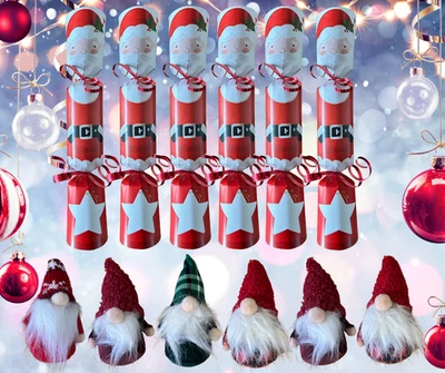 DAVEMAGIC Christmas Crackers Festive Gonks Plush Ltd Edition x 6