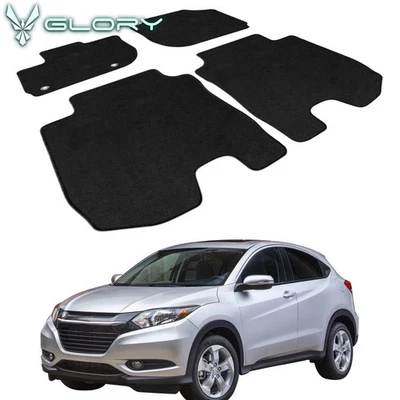 Juego de 4 alfombrillas delanteras traseras negras para Honda HRV 16-24 Foto 1 de 4