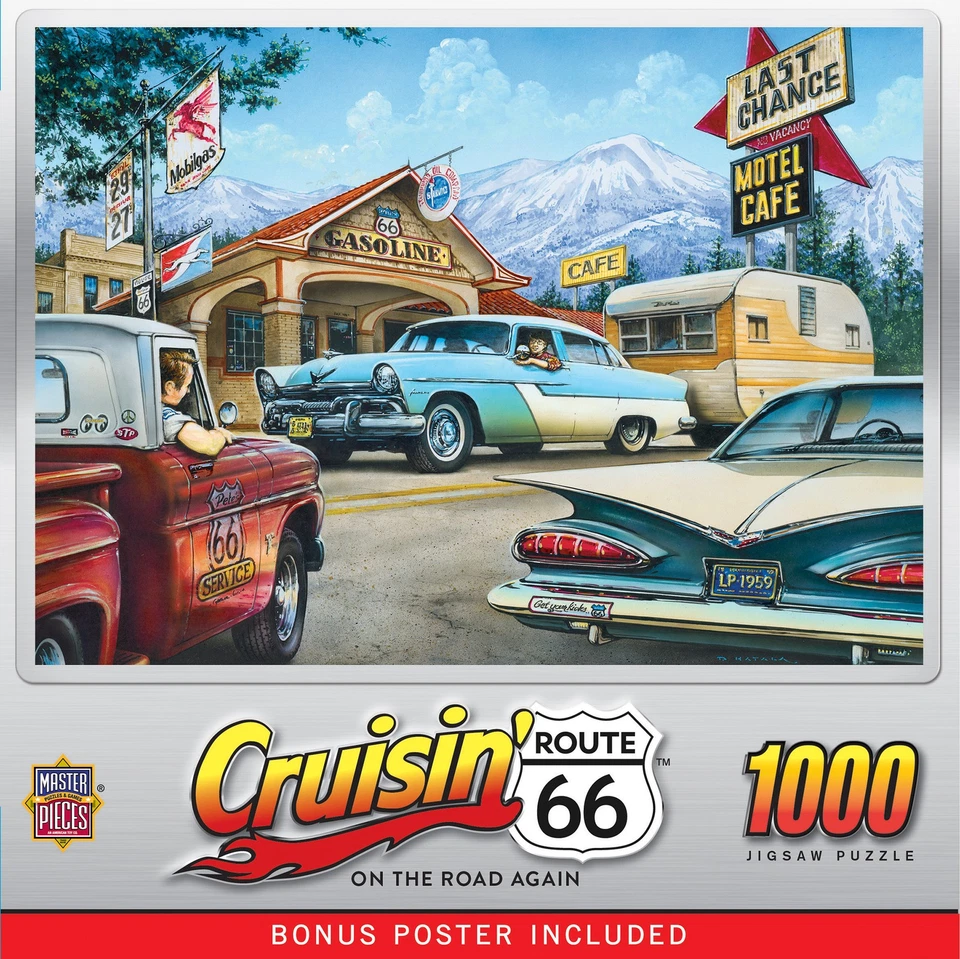 MasterPieces Cruisin' Route 66 on The Road Again 1000pc Jigsaw Puzzle