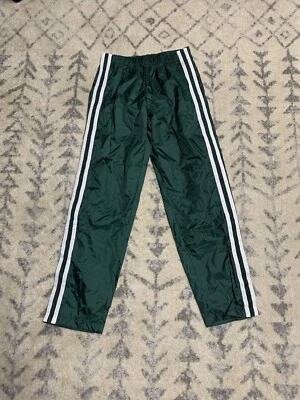 Charles River Unisex Mens Womens Tear Away Green Track Pants Basketball Sz XL - Image 1 of 4