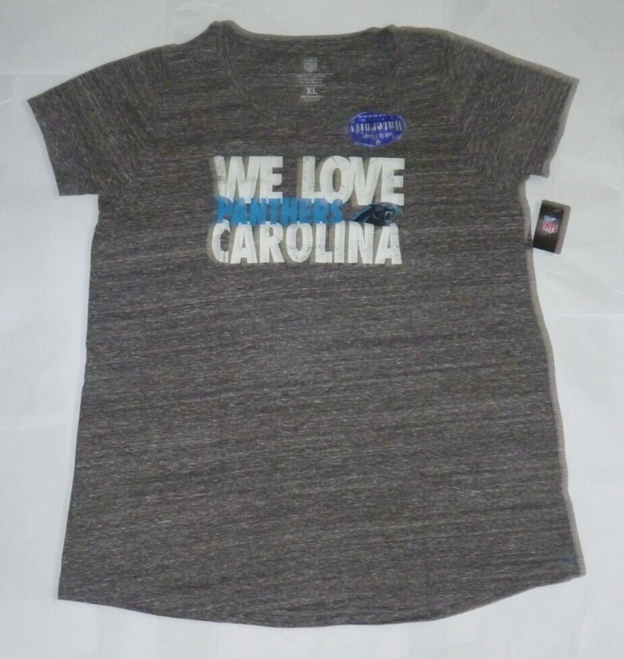 NEW NFL Carolina Panthers Football Maternity T Shirt Women  XL 16-18 NWT GDXJ - Image 1 of 1