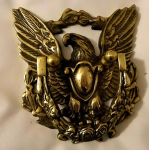 Vintage SOLID Brass Eagle Door Knocker Made in Japan 6"×6" - Picture 1 of 3