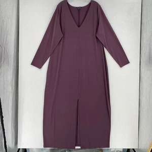 Universal Standard Clean Column Maxi Dress Size M (18-20) Faded Plum V Neck - Picture 1 of 14
