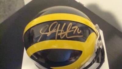 STEVE HUTCHINSON AUTOGRAPHED MICHIGAN WOLVERINES MINI HELMET SIGNED  - Image 1 of 2