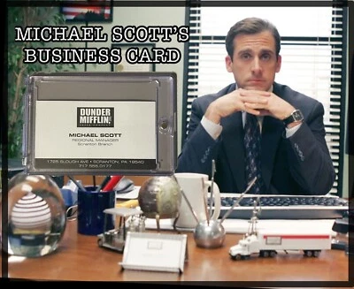 Original TV Requisite NBC The Office Michael Scott Visitenkarte - Steve Carell - Bild 1 von 4