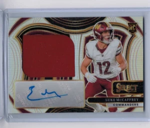 2024 Panini Select Luke McCaffrey Jumbo Rookie Jersey Prizm Auto RC #'ed 39/99 - Picture 1 of 1