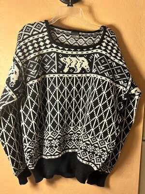 DALE OF NORWAY Vintage Wool Polar Bear Knit Ski Sweater Size XL - Image 1 of 4