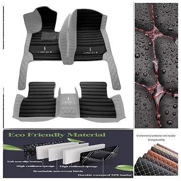 For Lincoln All Models Car Floor Mats Custom Waterproof Auto Carpets Liner Pads Foto 1 de 4