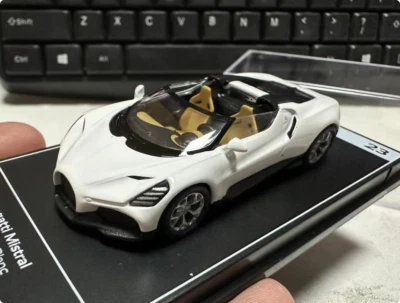 Postercars 1:64 Bugatti Mistral Diecast Model Car Rubber Tires New Card - Image 1 of 4