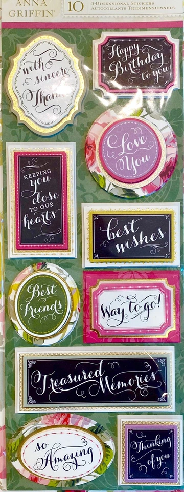 Anna Griffin Joyful Holiday Phrases Card Sentiment Inserts