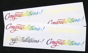 Mrs Grossman Two Sheets Vintage 2x6 inch 'Congratulations' Stickers (c-1999) - Picture 1 of 1