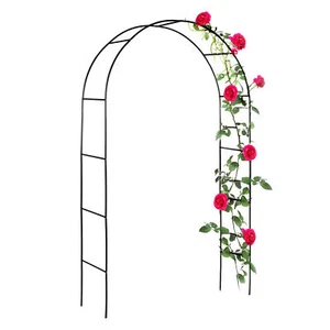 Metall Rosenbogen grün 240 cm - Torbogen Rankgitter Gartenbogen Rankhilfe rund - Bild 1 von 6
