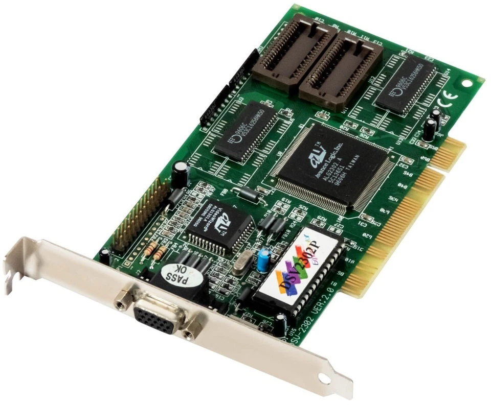 PCI Graphic Card AVANCE LOGIC ALG2302.A 1MB Edoram DSV2302P DSV-2302 PCI D-Sub - Image 1 of 2