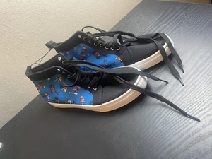 Space Jam New Legacy Canvas Shoes Sneakers High Top Black Mens Size 9 - Picture 1 of 16