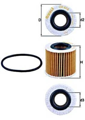 Filtro de aceite MAHLE para TOYOTA LEXUS LOTUS Auris Avensis C-Hr Corolla 04152YZZA6 Foto 1 de 4