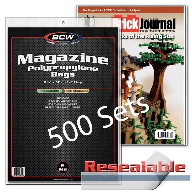 BCW Resealable Magazine Bags - 100 Pack (1-MAG-R-THICK)