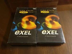2X NEW & SEALED VHS VIDEOCASSETTE EXEL HIGH GRADE 240 - Picture 1 of 1
