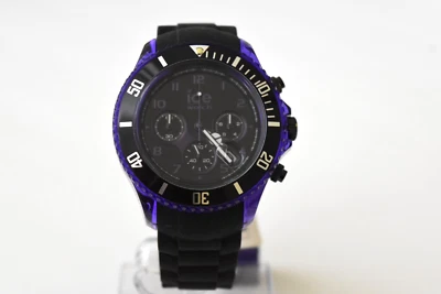 Ice Watch Chronograph Black Silicone Purple Oversized CH.KPE.BB.S.12 Watch - Image 1 of 2
