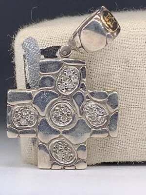 Colgante Cruz Diamante Kali Oro 18k Plata Esterlina John Hardy 1.4" Largo Foto 1 de 4