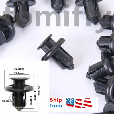 100x Front Rear Bumper Clips 10mm For Honda Acura Accord CR-V Odyssey Civic  Foto 1 de 2