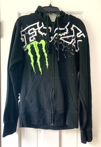 fox racing zip up moletom com capuzs
