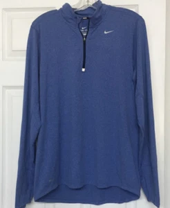 Nike Element Dri-Fit Lightweight 1/2 Zip Pullover Heathered Blue Sz M - Picture 1 of 5