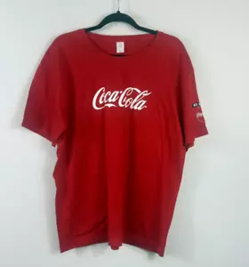 Coca Cola red graphic t-shirt No Sugar on left sleeve unisex logo Size XL - Picture 1 of 8