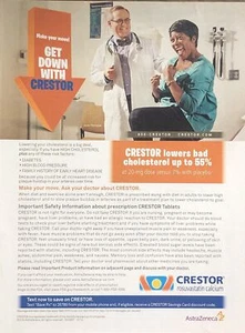 2014 AstraZeneca Crestor DRUCKANZEIGE schlechtes Cholesterin senken - Pharmazeutisch - Bild 1 von 5