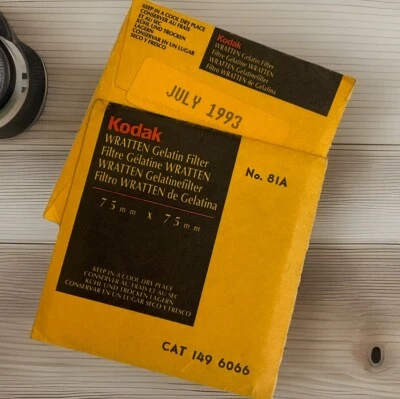 Kodak Wratten 81A Gelatin Filter 149 6066  75x75mm 1993 Sealed New - Image 1 of 4
