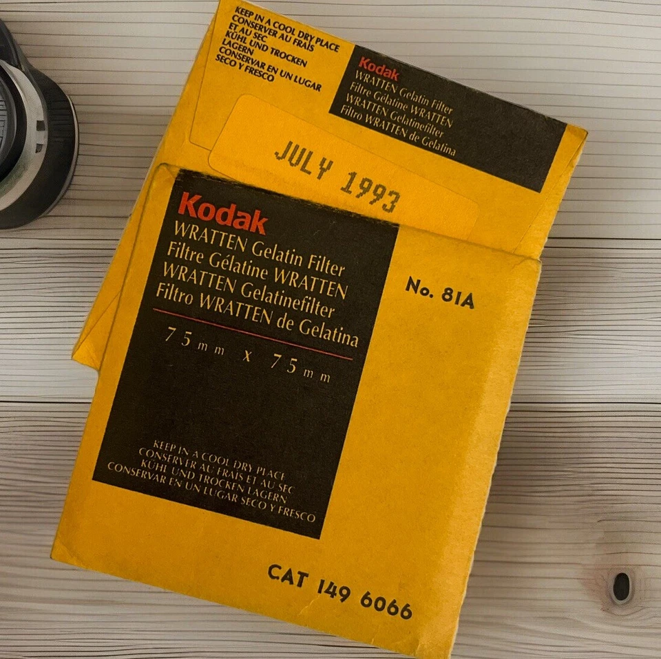 Kodak Wratten 81A Gelatin Filter 149 6066  75x75mm 1993 Sealed New - Image 1 of 4