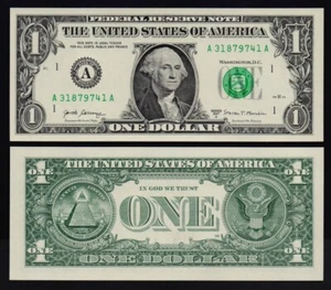 UNITED STATES: P#544 1 US Dollar 2017a Boston A Uncirculated Banknote. - Picture 1 of 1