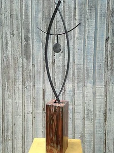 Abstract metal art sculpture home decor indoor/outdoor garden Holly Lentz - Picture 1 of 1