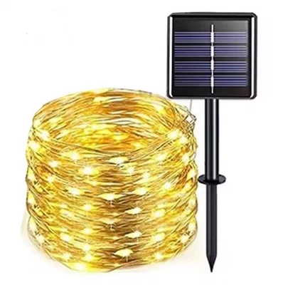 Solar Powered Christmas Lights LED Fairy Lights Outdoor Xmas Home Decor 100LED - Image 1 of 3