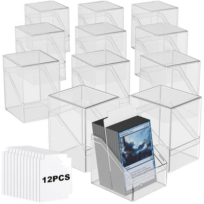 Luxury Acrylic Card Deck Cases 12 Pack - Organize 100+ Sleeved Cards Elegantly - Image 1 of 4