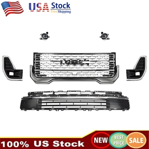Front Bumper Grille Assembly For 2020-2023 GMC Acadia Denali w/ Fog Light Upper - Bild 1 von 11