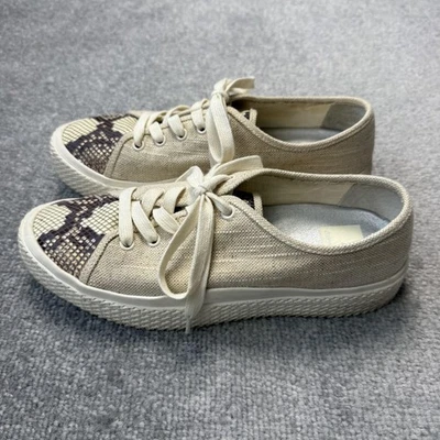 Dolce Vita Shoes Womens Size 8.5 Canvas Snake Print Lace Up Low Top Sneakers - Image 1 of 4