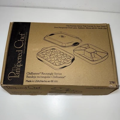 Pampered Chef Chillzanne Rectangular Server #2781 Deviled Egg/Vegetable Tray - Image 1 of 4