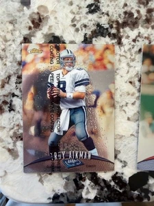 1998 TOPPS FINEST NFL FOOTBALL CARD DALLAS COWBOYS TROY AIKMAN #220 - Foto 1 di 1