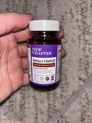 全新章 Omega-3 复合物鱼油补充剂野生阿拉斯加三文鱼心脏用,  — 第 1/2 张图片